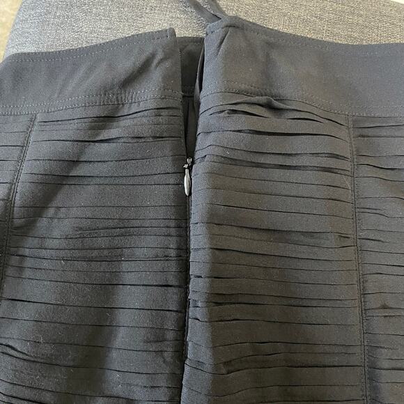 Burberry London Black Silk‎ Pencil  Knee Length Skirt Size 6 - Picture 4 of 8